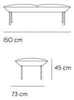 muuto Oslo bench panca di design - dimensioni