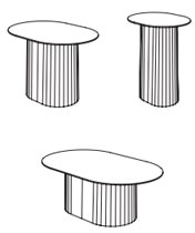 NaughtOne Tun table tavolini di servizio e da caffè - dimensioni