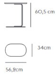muuto Relate Side Table Low tavolino - dimensioni