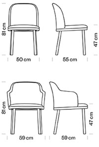 et-al-Agami-sedia-1160-poltroncina-1161-dimensioni