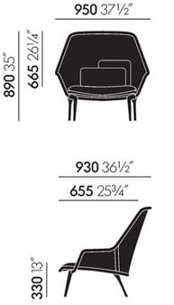 Vitra-Slow-Chair-sedia-dimensioni