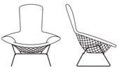 Knoll-Bertoia-Bird-poltroncina-lounge-dimensioni