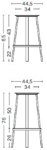HAY-Revolver-Barstool-sgabello-design-acciaio-dimensioni